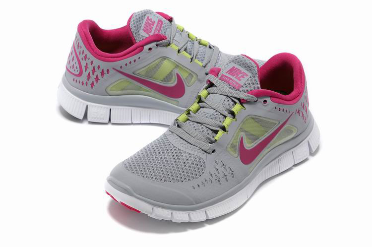 Hot Nike Free5.0 Women Shoes Gray/Deeppink
